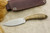 LT Wright Knives Small Northern Hunter - AEB-L Steel - Flat Grind - Dark Curly Maple - Black Liners - 4