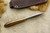 LT Wright Knives Small Northern Hunter - AEB-L Steel - Flat Grind - Desert Ironwood - Black Liners - 2