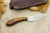 LT Wright Knives Small Northern Hunter - AEB-L Steel - Flat Grind - Desert Ironwood - Black Liners - 5