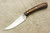 LT Wright Knives Small Swoop - Desert Ironwood Handle - Black Liners - Matte Finish - 4