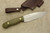 LT Wright Knives Sospes - Saber Grind - Green Canvas Micarta - Matte Finish