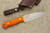 LT Wright Knives Sospes - Saber Grind - Orange G10 - Matte Finish