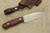 LT Wright Knives Sospes - Saber Grind - Red & Black Canvas Micarta - Matte Finish