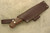 LT Wright Knives Sospes - Saber Grind - Rustic Brown Canvas Micarta - Matte Finish