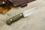 LT Wright Knives Sospes - Scandi Grind - Green Canvas Micarta - Matte Finish