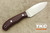 LT Wright Knives Woodland Pro 4.0 - A2 Steel - Saber Grind - Double Red Canvas Micarta - Aluminum Corby Bolts - Matte Finish