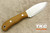 LT Wright Knives Woodland Pro 4.0 - A2 Steel - Scandi Grind - Natural Canvas Micarta - Aluminum Corby Bolts - Matte Finish