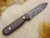 LT Wright Knives: Bushcrafter HC Convex Grind Fixed Blade Bushcraft Knife w/ Double Red Canvas Micarta Handle - Matte Finish