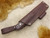 LT Wright Knives: Bushcrafter HC Convex Grind Fixed Blade Bushcraft Knife w/ Double Red Canvas Micarta Handle - Matte Finish