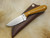 LT Wright Knives: Frontier First Patch (Flat Grind) Fixed Blade Every Day Carry Knife w/ Natural Canvas Micarta Handle
