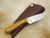 LT Wright Knives: Frontier First Patch (Flat Grind) Fixed Blade Every Day Carry Knife w/ Natural Canvas Micarta Handle