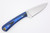 LT Wright Knives Frontier Valley - A2 Steel - Flat Grind - Blue and Black G10 Handle - Matte Finish