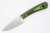 LT Wright Knives Frontier Valley - A2 Steel - Flat Grind - Neon Green & Black G10 Handle - Matte Finish