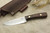 LT Wright Knives: Gary Wines Bushcrafter (Scandi Grind) Fixed Blade Bushcraft Knife w/ Dark Curly Maple Handle - 3