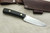 LT Wright Knives: Gary Wines Bushcrafter (Scandi Grind) Fixed Blade Knife w/ Black Canvas Micarta Handle - Matte Finish