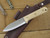 LT Wright Knives: Genesis (Scandi Grind) Fixed Blade Bushcraft Knife w/ Snakeskin Resiten Handle Matte Finish - Leather Sheath