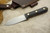 LT Wright Knives: Genesis AEB-L Stainless Steel (Convex Grind) Fixed Blade Bushcraft Knife w/ Black Canvas Micarta Handle - Red Liners