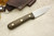 LT Wright Knives: Genesis AEB-L Stainless Steel (Convex Grind) Fixed Blade Bushcraft Knife w/ Dark Maple Handle