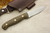 LT Wright Knives: GNS AEB-L Stainless Steel (Convex Grind) Fixed Blade Bushcraft Knife w/ Green Canvas Micarta Handle - Matte Finish