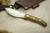 LT Wright Knives: JX2 Jessmuk (Scandi Grind) Fixed Blade Bushcraft Knife w/ Bocote Handle - 1