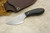 LT Wright Knives: JX3 (Convex Grind) Fixed Blade Knife w/ Black Canvas Micarta Handle - Matte Finish