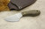 LT Wright Knives: JX3 (Convex Grind) Fixed Blade Knife w/ Green Canvas Micarta Handle - Matte Finish