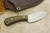 LT Wright Knives: Lil Muk - Convex Grind - O1 Steel - Green Canvas Micarta - Matte Finish