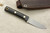 LT Wright Knives: Maverick Colt (Flat Grind) Fixed Blade Every Day Carry / / Bushcraft/ Camping Knife w/ Black Canvas Micarta Handle