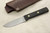 LT Wright Knives: Maverick Scout (Flat Grind) Fixed Blade Knife w/ Black Canvas Micarta Handle - Matte Finish