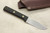 LT Wright Knives: Maverick Scout (Flat Grind) Fixed Blade Knife w/ Black Canvas Micarta Handle - Red Liners - Matte Finish
