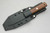 LT Wright Knives: Maverick Scout (Flat Grind) Fixed Blade Knife w/ Brown Canvas Micarta Handle - Kydex Sheath