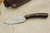 LT Wright Knives: Small Swoop (Flat Grind) Fixed Blade Knife w/ Desert Ironwood Handle