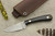 LT Wright Knives: Small Workhorse (Flat Grind) Fixed Blade Knife w/ Black Canvas Micarta Handle