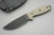 Ontario RAT-3, 3.4" Black 1095 Fixed Blade Knife w/ Micarta Handle & Black Plastic Sheath