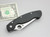 Spyderco Knives: Military (Full Flat Grind) Folding Pocket Knife w/ Black Textured G10 Handle