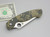 Spyderco Knives: Military (Full Flat Grind) Folding Pocket Knife w/ Camo Textured G10 Handle