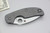 Spyderco Knives: Sage (Full Flat Grind) Folding Pocket Knife w/ Black Carbon Fiber Handle