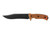 Steel Will Knives Chieftain 1620 Fixed Blade - Brown Canvas Micarta Handle - Black Traction Coating 7.48" Blade