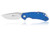 Steel Will Knives Cutjack C22-2BK Folding Blade - Blue G10 Handle Handle - Satin 3.5" M390 Steel Blade