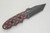 TOPS Knives C.A.T., 203T-02 - Tanto Point - Black Traction Coated Blade - Red and Black G10 Rocky Mountain Bulls-eye Scales