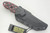 TOPS Knives C.A.T., 203T-02 - Tanto Point - Black Traction Coated Blade - Red and Black G10 Rocky Mountain Bulls-eye Scales