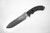 TOPS Knives Tahoma Field Knife, TAHO-04TNS (Top Not Sharp) - Tungsten Finish 7.75" Blade - Black Canvas Micarta Handle