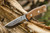 TOPS Knives, BROS-TBF B.O.B. (Brothers Of Bushcraft) Fieldcraft Uncoated Fixed Blade Knife w/ Tan Canvas Micarta Handle