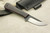 Valkyrie Knives Custom Hooligan Fixed Blade (Flat Tang) Knife w/ Black & Red Burlap Handle & Black Liners - 3