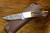 W. A. Surls Knives (Allen Surls) Custom Quartermaster Fixed Blade (Tapered Tang) Knife w/ Stag Bone Handle, Stainless Steel Bolster & Black & Red Liners - 1