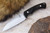 Zoe Crist Knives: Fire Creek Fixed Blade Knife w/ Black Canvas Micarta Handle & Red Liners