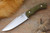 Zoe Crist Knives: Santa Fe Fixed Blade Knife w/ Green Canvas Micarta Handle
