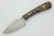 LT Wright Knives Great Plainsman - Saber Grind - D2 Steel - Buckeye Burl Handle - Brass Pins - Polished Finish / FREE BLACK LINERS! - 4