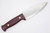 LT Wright Knives Illuminous 5 - 3V Steel - Scandi Grind - Double Red Canvas Micarta - Matte Finish