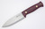 LT Wright Knives Illuminous 5 - 3V Steel - Scandi Grind - Double Red Canvas Micarta - Matte Finish